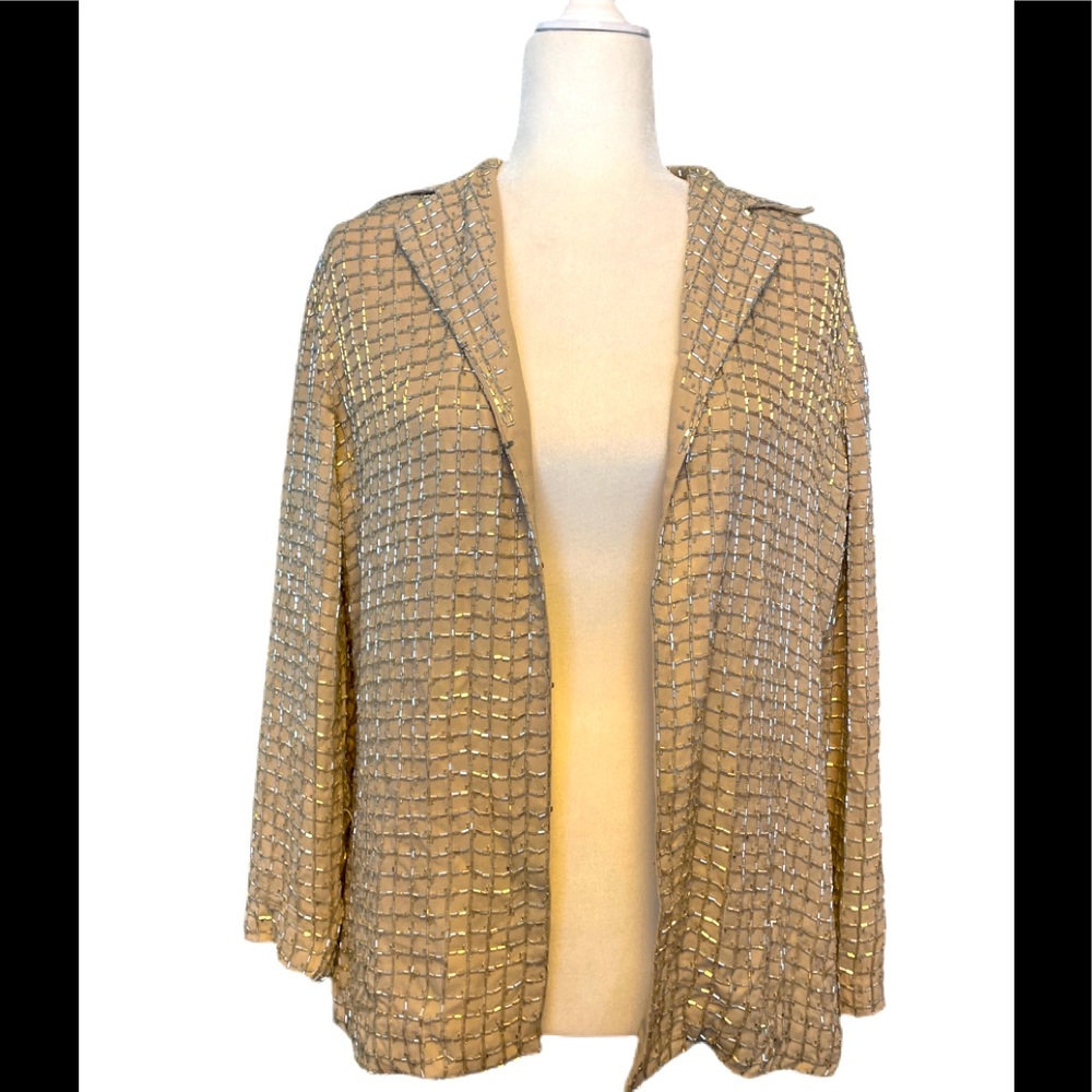 Emanuel Ungaro silk beaded evening jacket size S - Picture 6 of 13